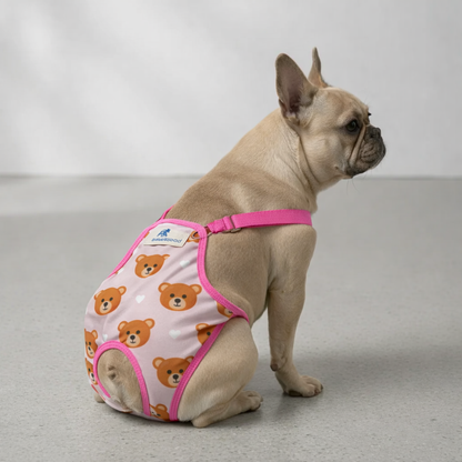 Pañal para perra reutilizable y ajustable