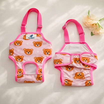 Pañal para perra reutilizable y ajustable