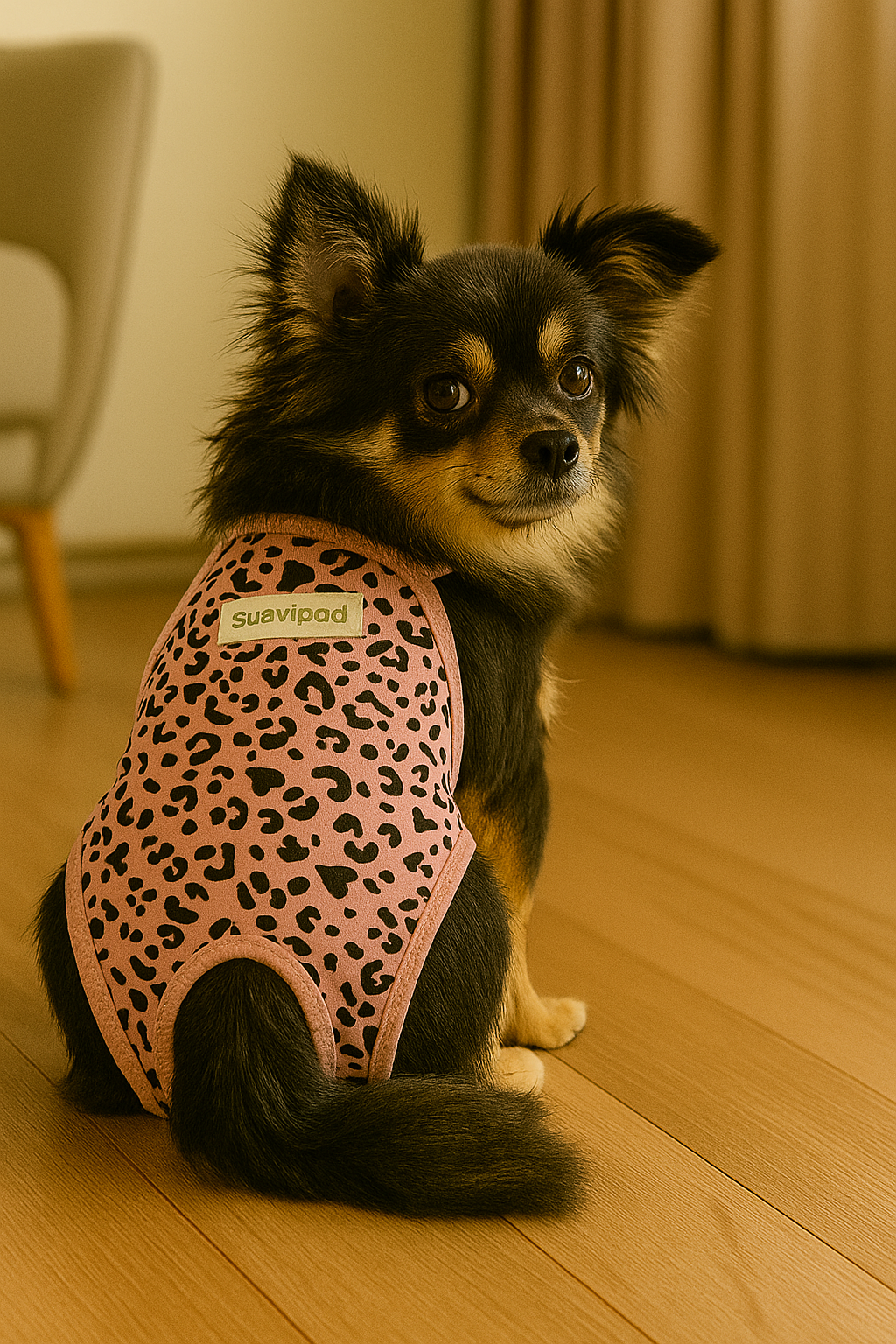 Pañal para perra reutilizable y ajustable